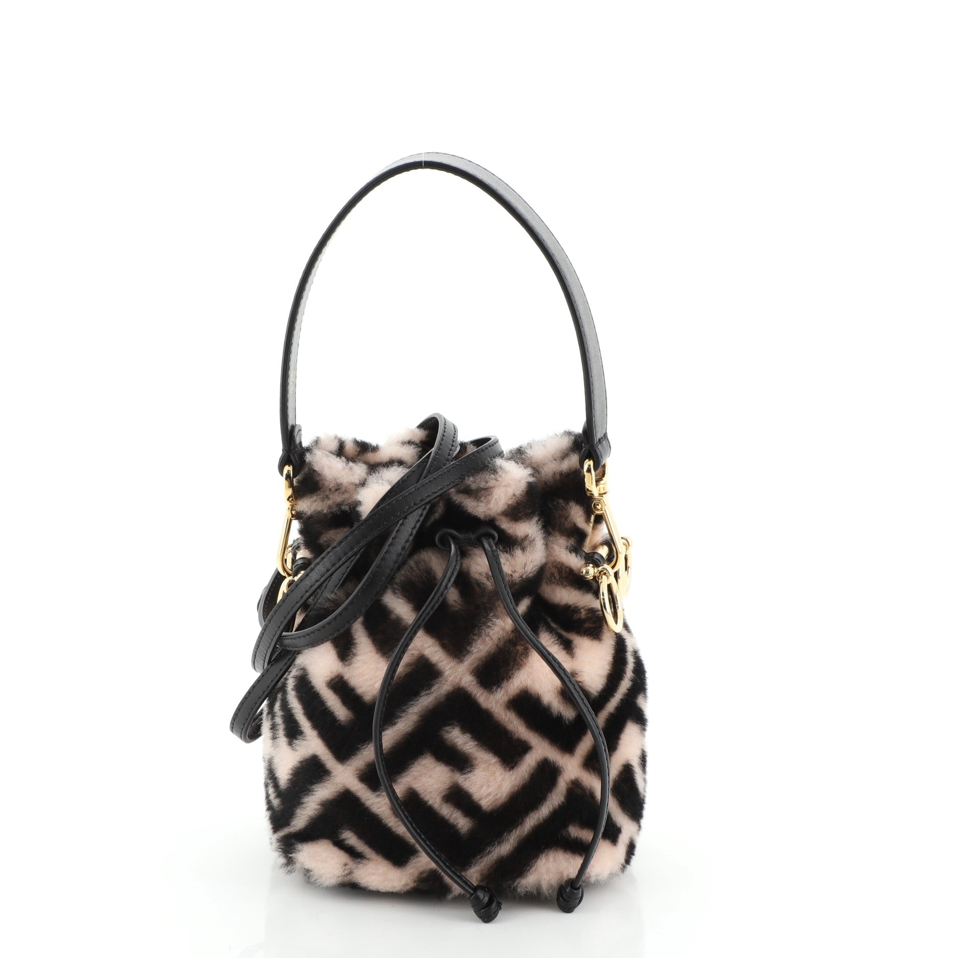 Mon Tresor Bucket Bag Zucca Shearling Mini