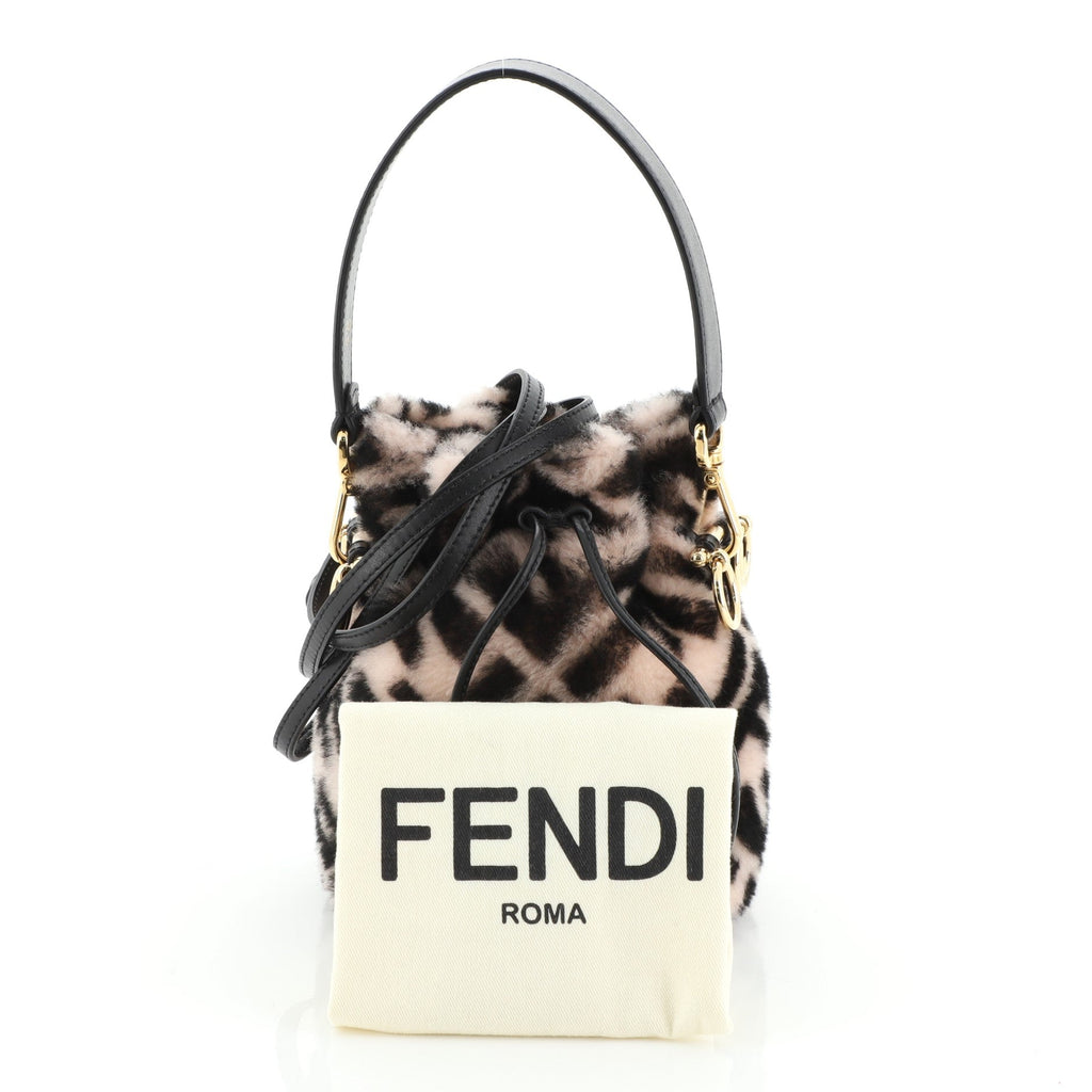 Mon Tresor Bucket Bag Zucca Shearling Mini