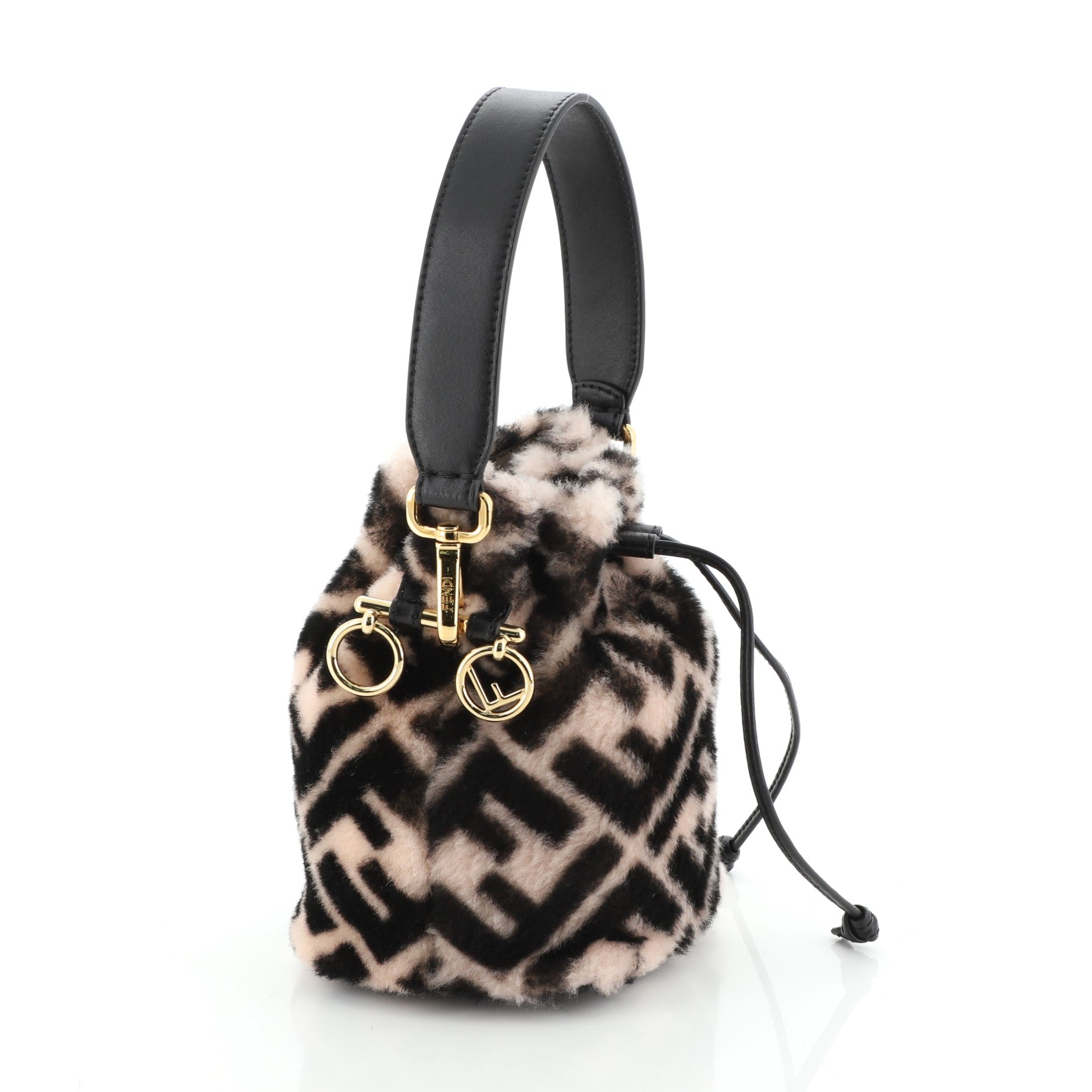 Mon Tresor Bucket Bag Zucca Shearling Mini