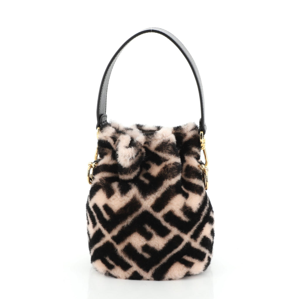 Mon Tresor Bucket Bag Zucca Shearling Mini