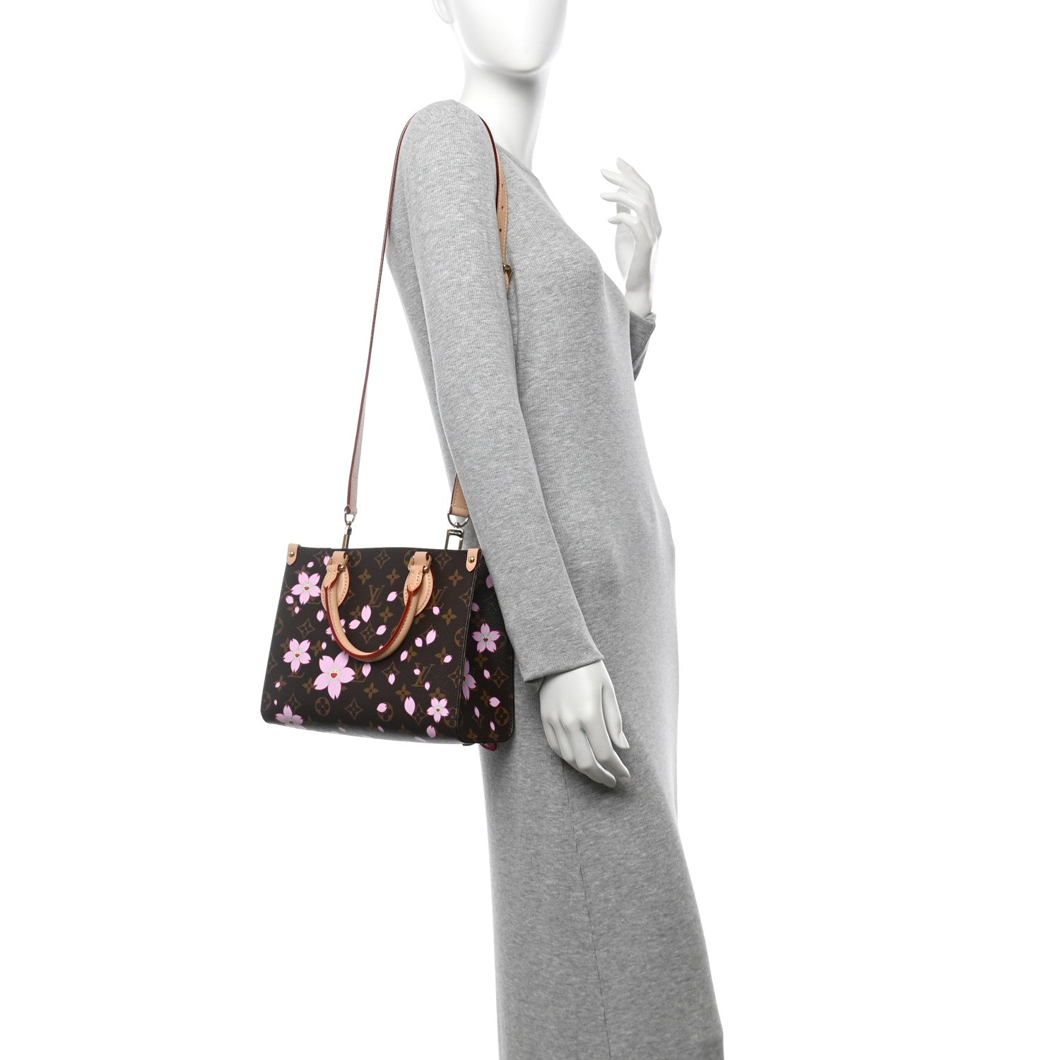 LV X TM Monogram Cherry Blossom Onthego PM Sakura Brown