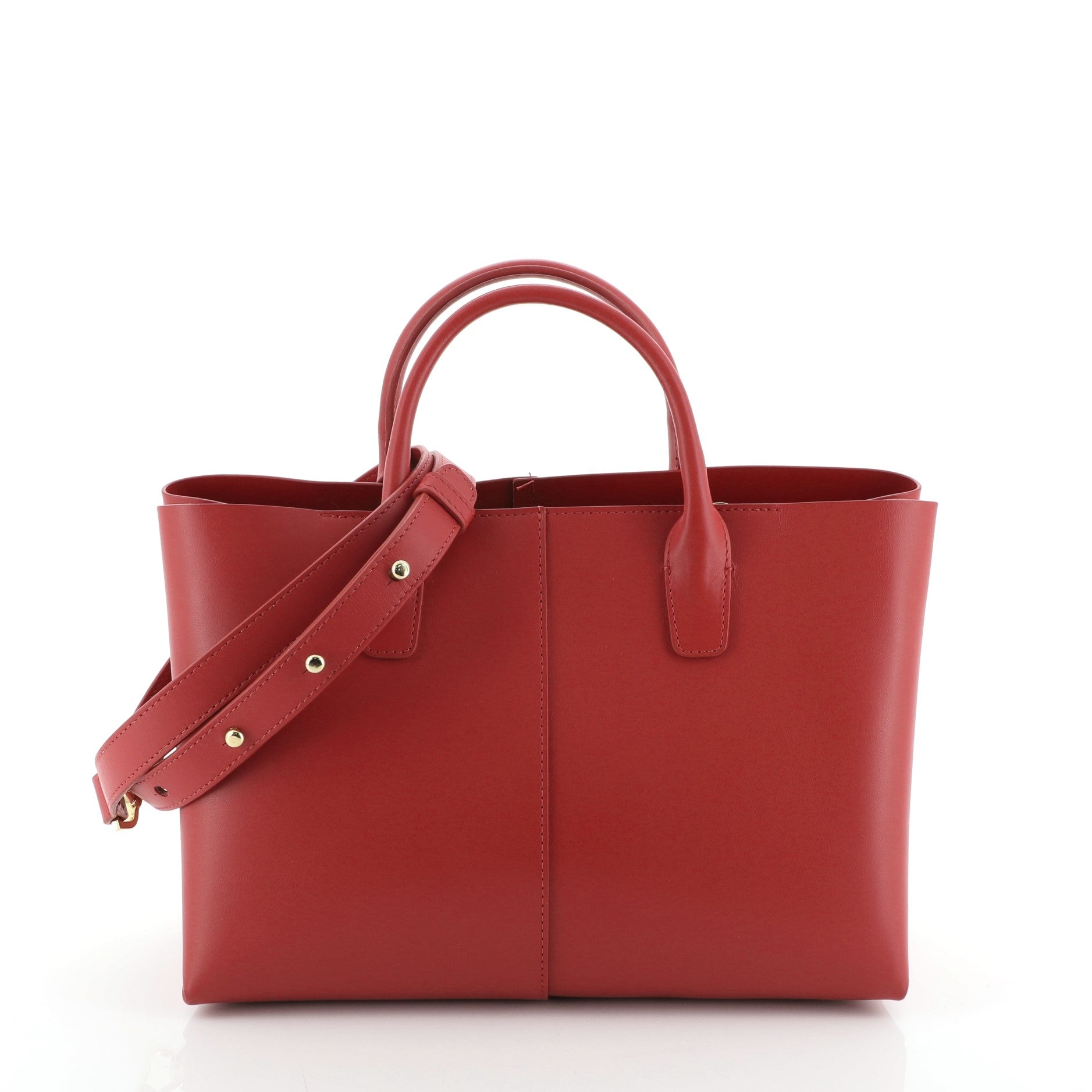 Convertible Folded Tote Leather Mini
