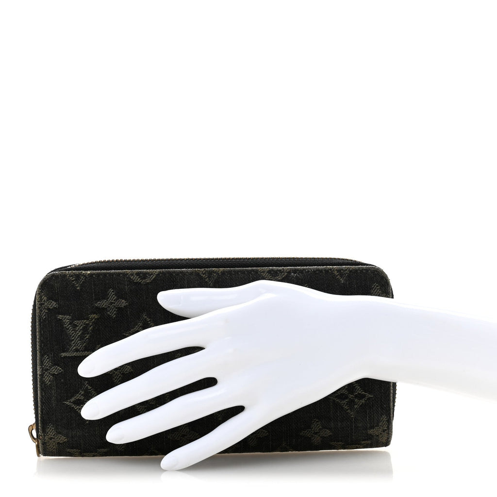 Denim Zippy Wallet Black