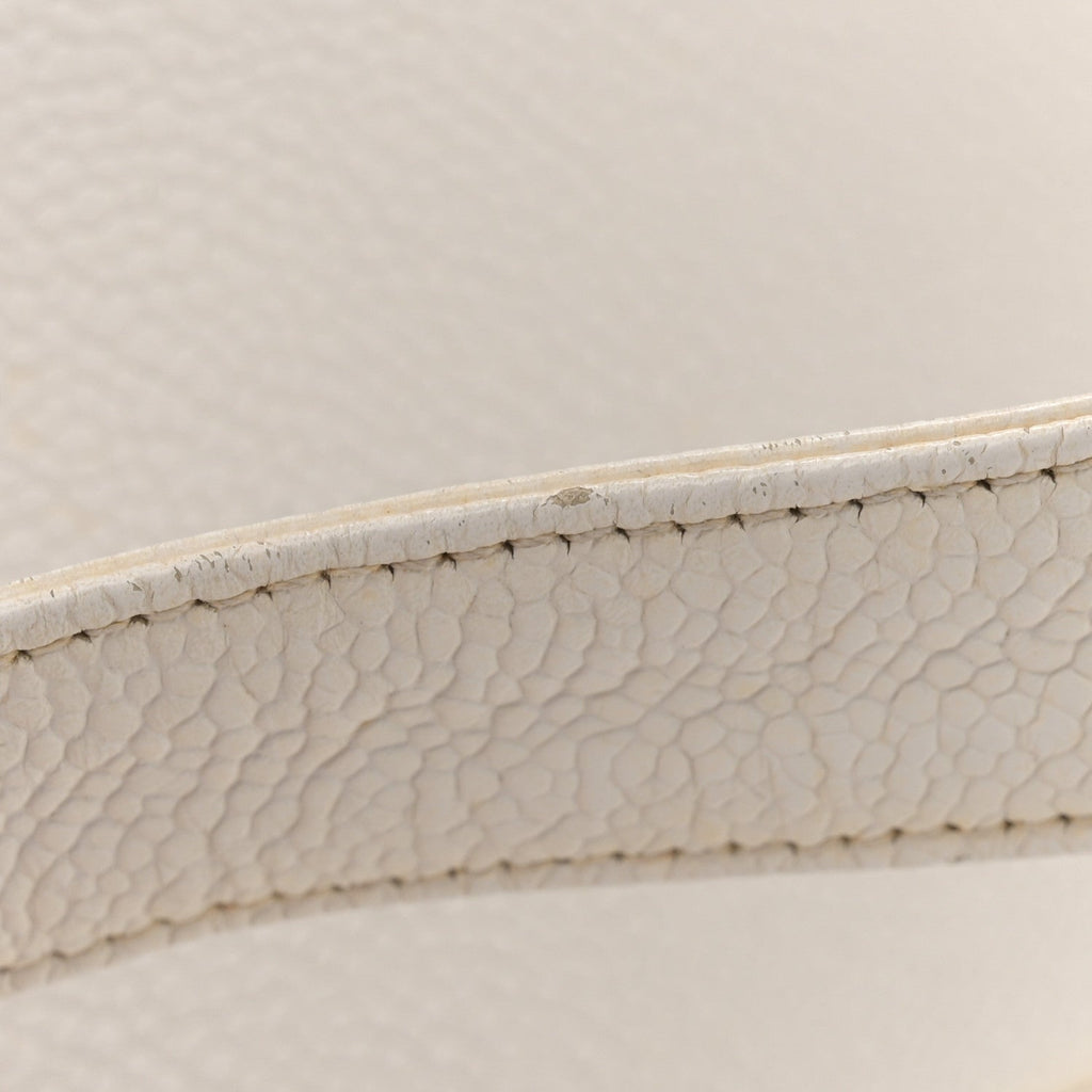 Caviar CC Shoulder Bag White