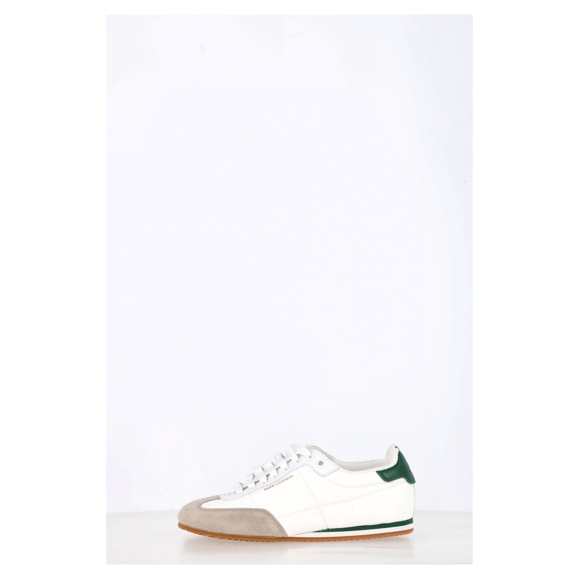 Women's Saint Laurent Aston Low Top Sneakers in White Leather