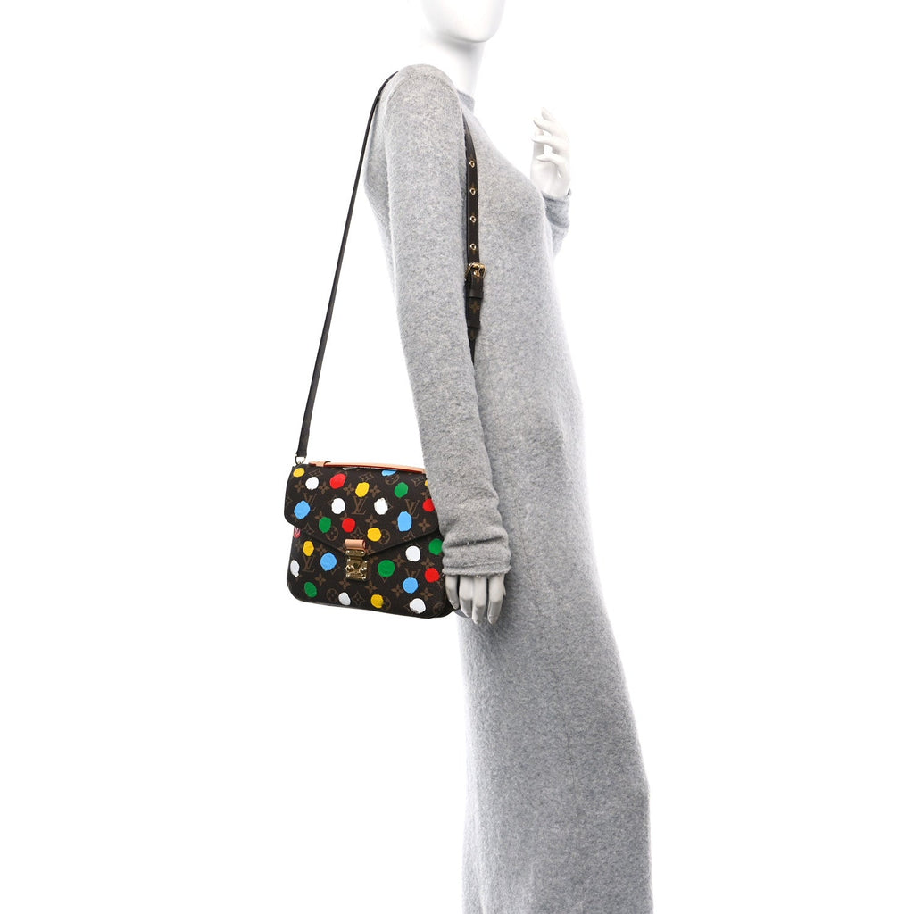 LV x YK Monogram Painted Dots Pochette Metis