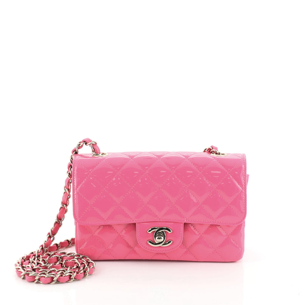 Classic Single Flap Bag Quilted Patent Mini