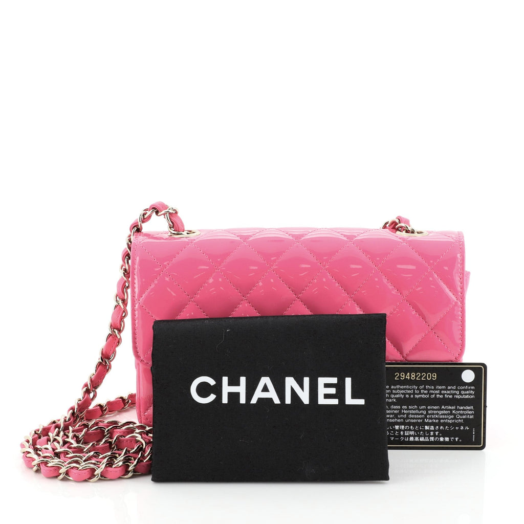 Classic Single Flap Bag Quilted Patent Mini