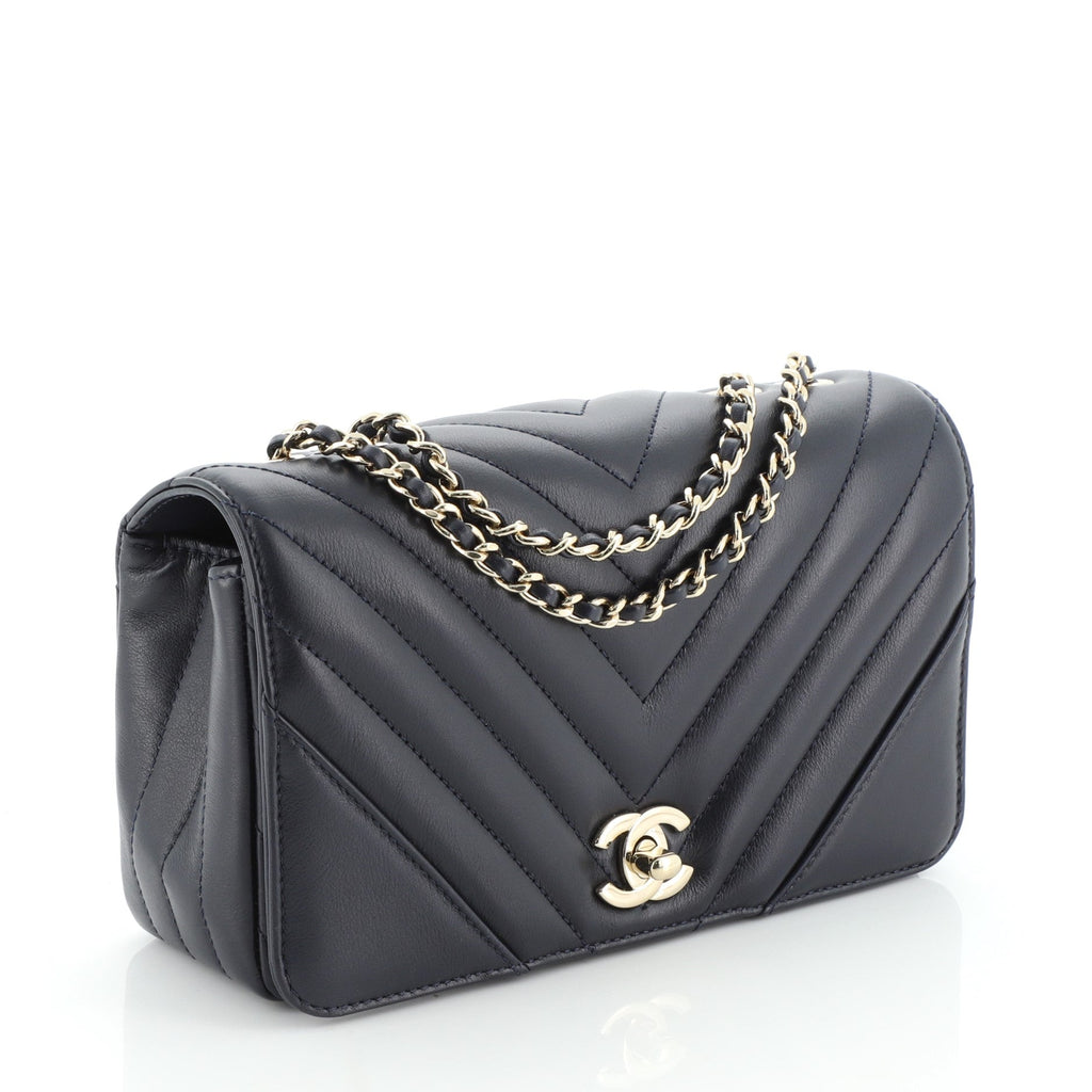 Statement Flap Bag Chevron Calfskin Mini