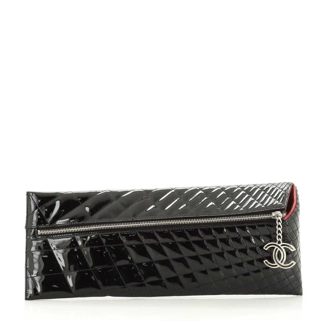 Kaleidoscope Clutch Quilted Patent Large