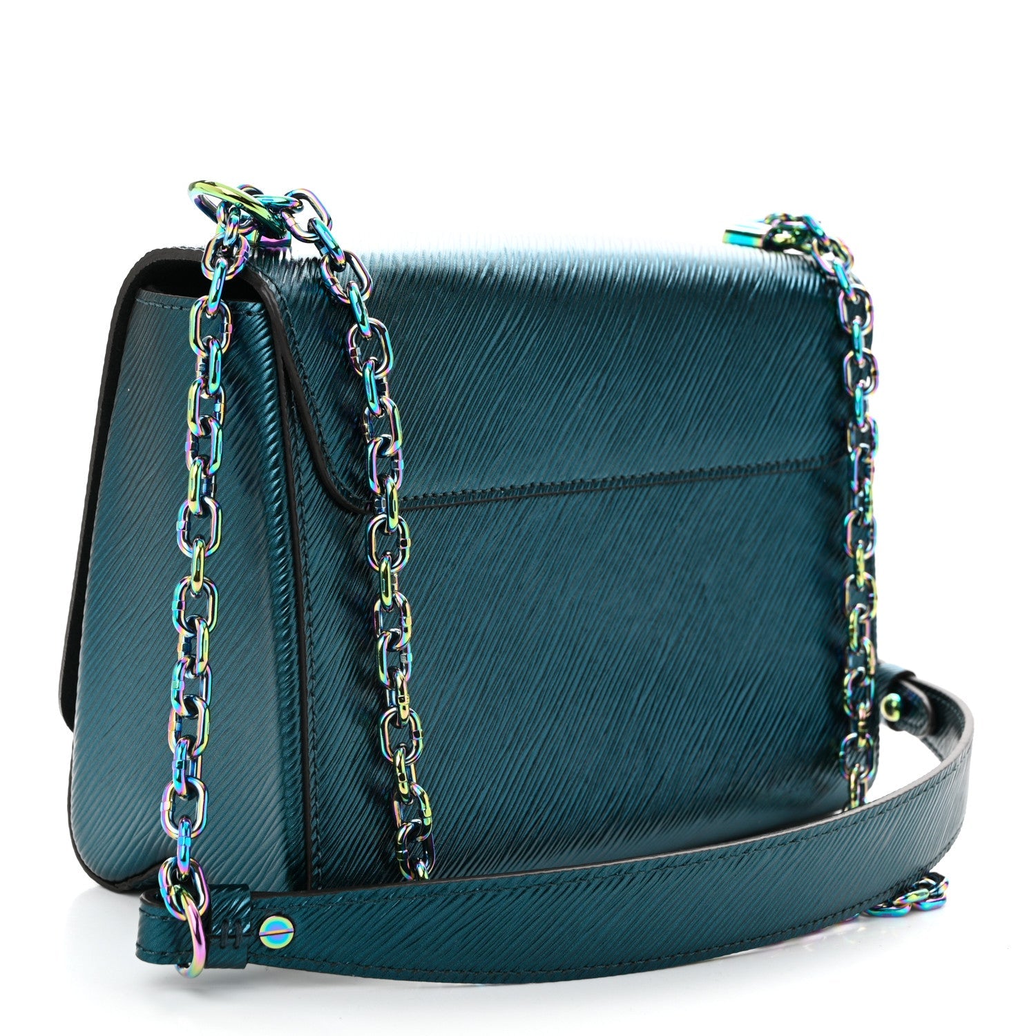 Epi Twist Scarabeo Shoulder Bag MM Blue Boreale