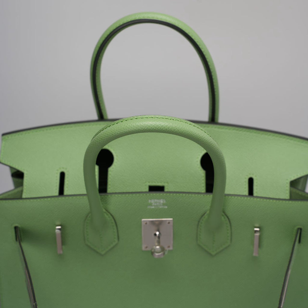 Hermes Birkin 30cm Sellier Bag In Vert Avocado Green Epsom Leather With Palladium Hardware