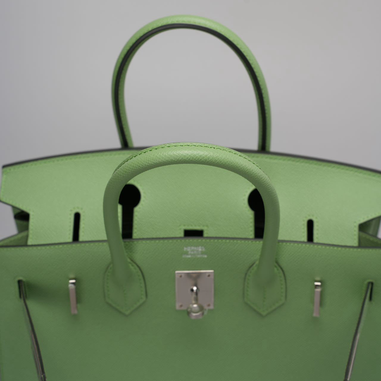 Hermes Birkin 30cm Sellier Bag In Vert Avocado Green Epsom Leather With Palladium Hardware