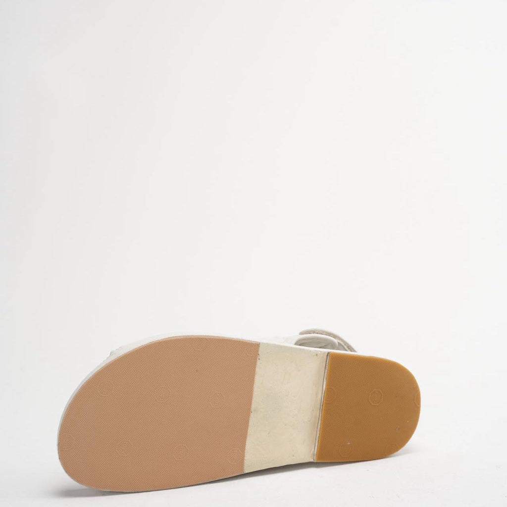 Chanel White Dad Sandal Lambskin Size 39