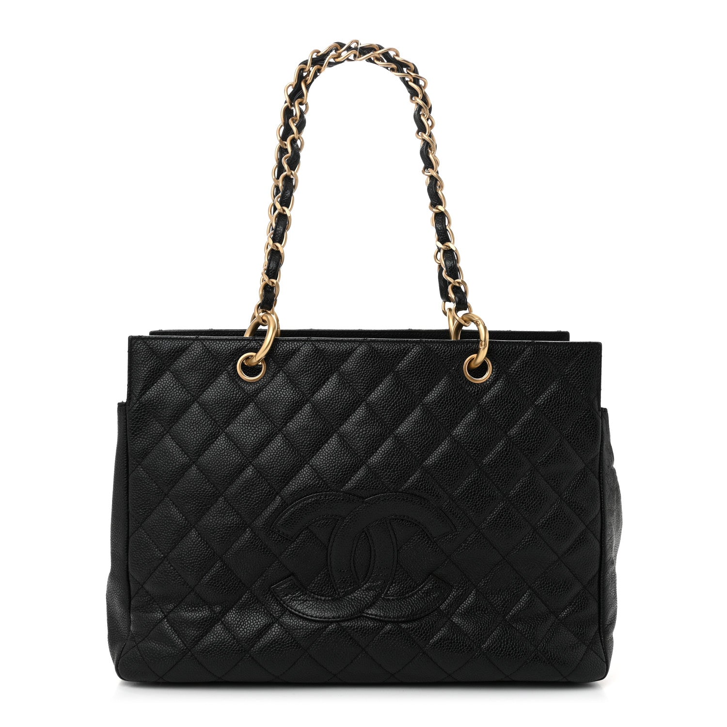 Caviar Quilted Grand Timeless Tote GTT Black
