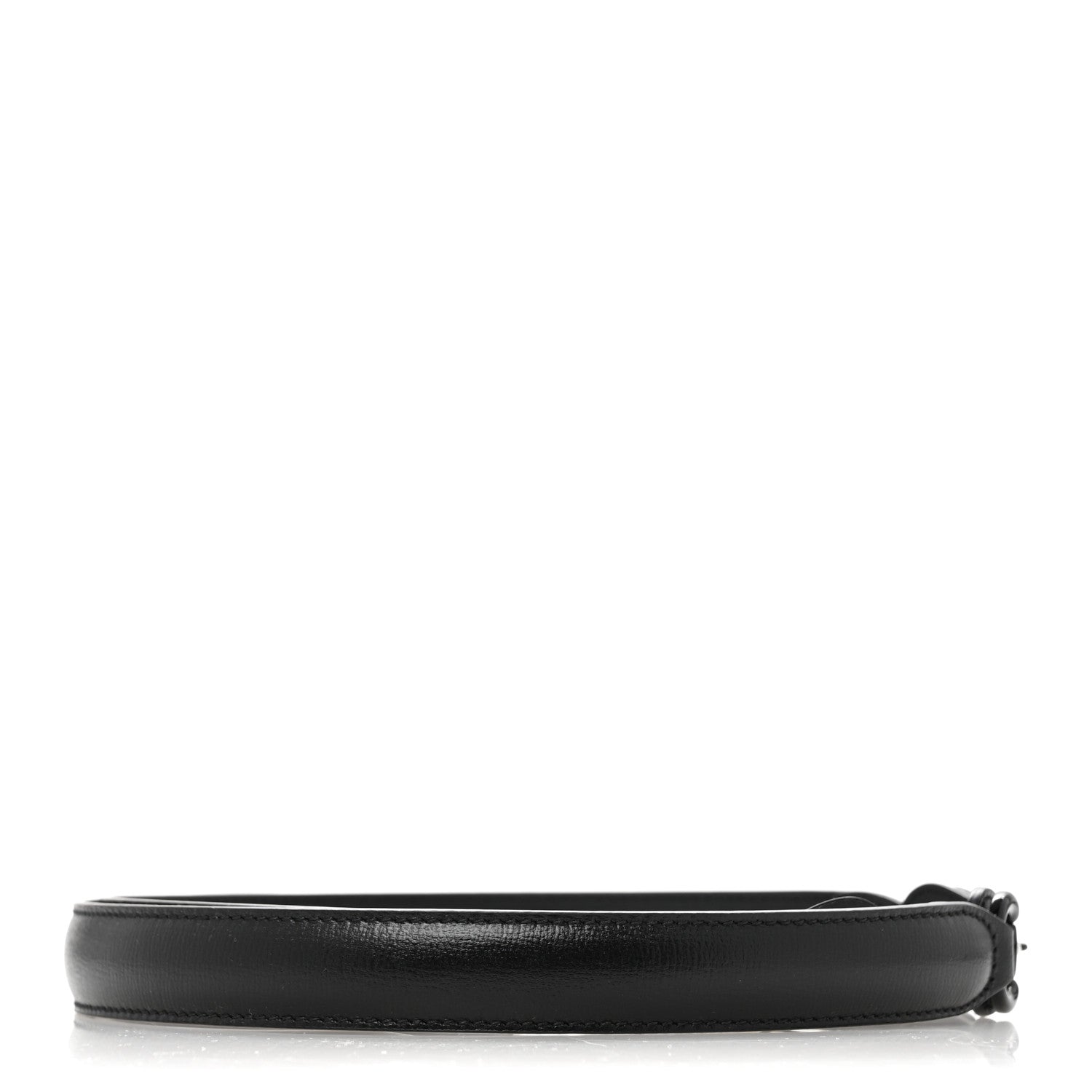 Efesto Leather Womens Horsebit 15/23mm Belt 90 36 Black