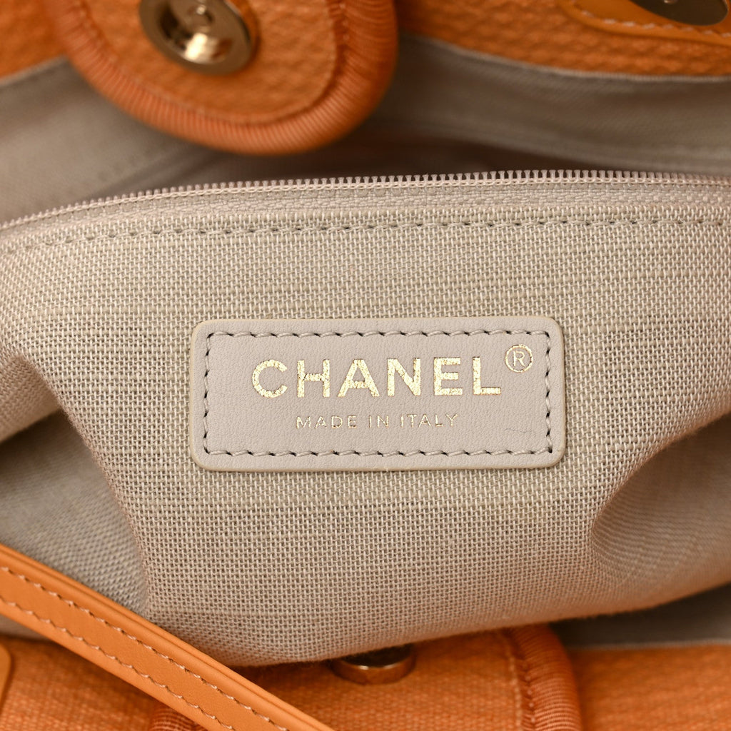 Canvas Small Deauville Tote Light Orange