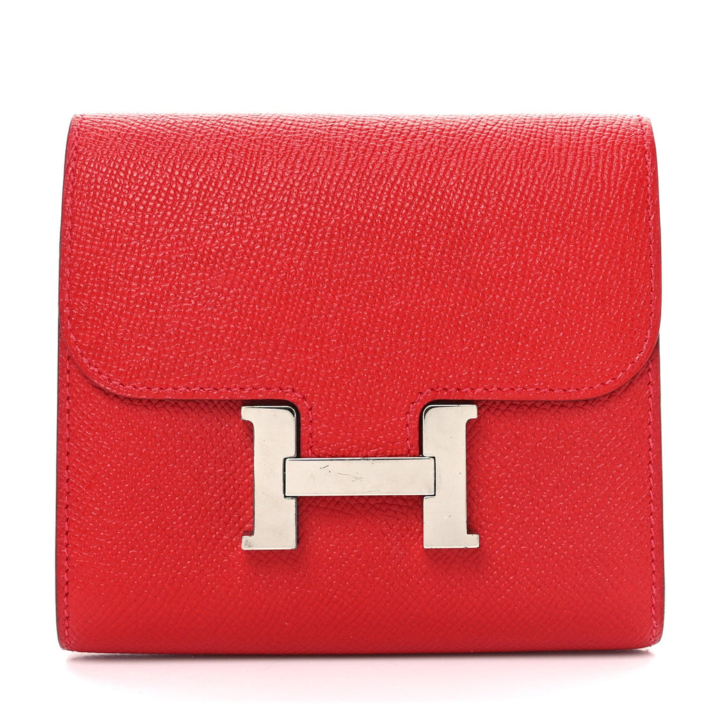 Epsom Constance Compact Passant Wallet Rouge Casaque