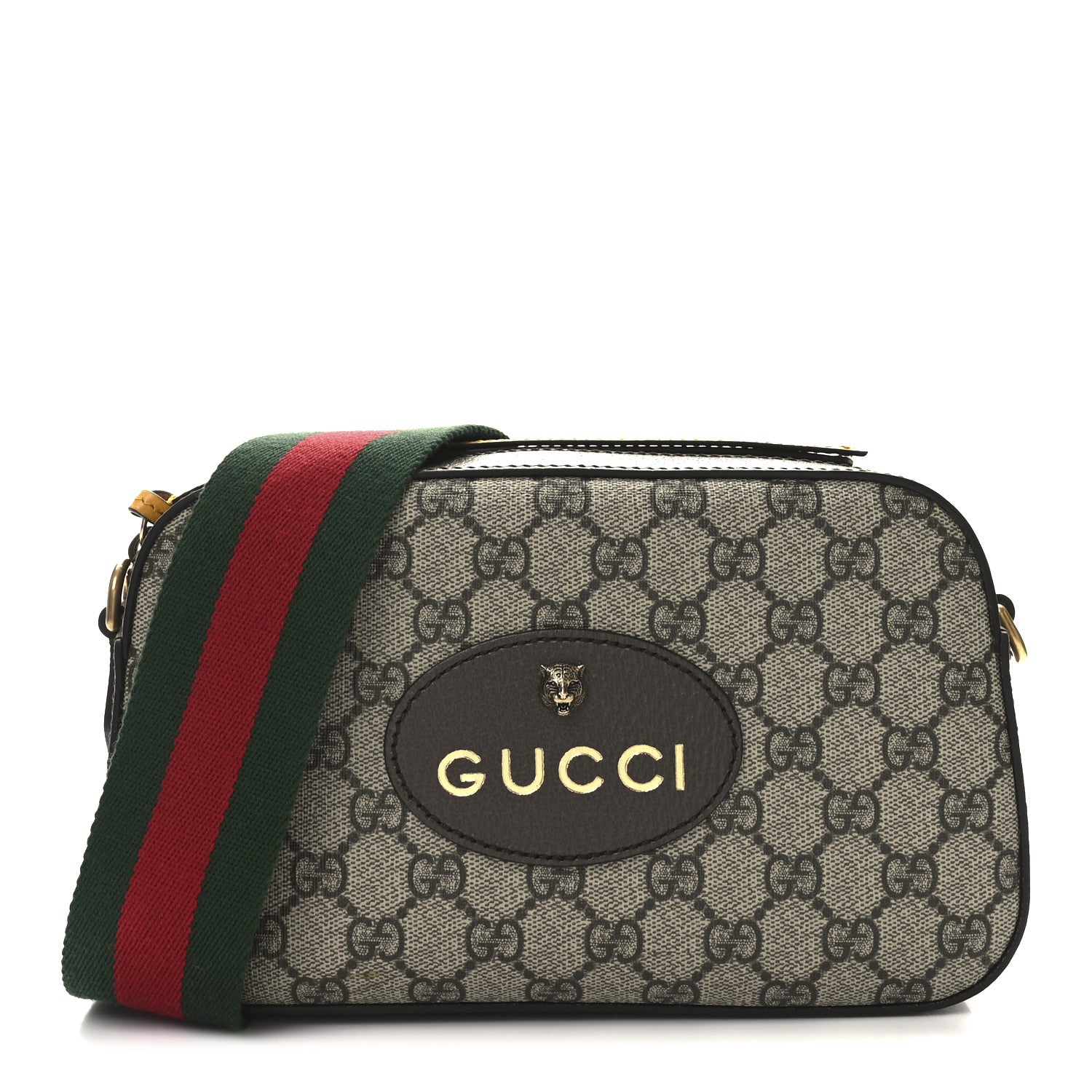 GG Supreme Monogram Web Neo Vintage Shoulder Bag Beige New Acero Crop