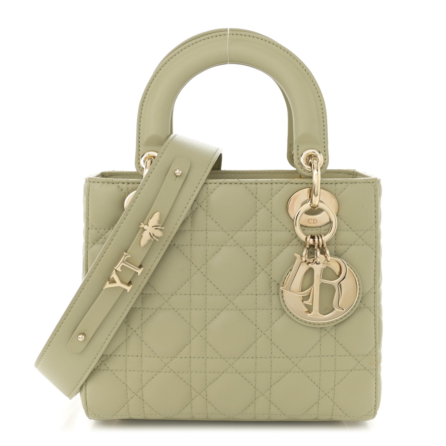 Lambskin Cannage Small My ABCDior Lady Dior Peyote Green