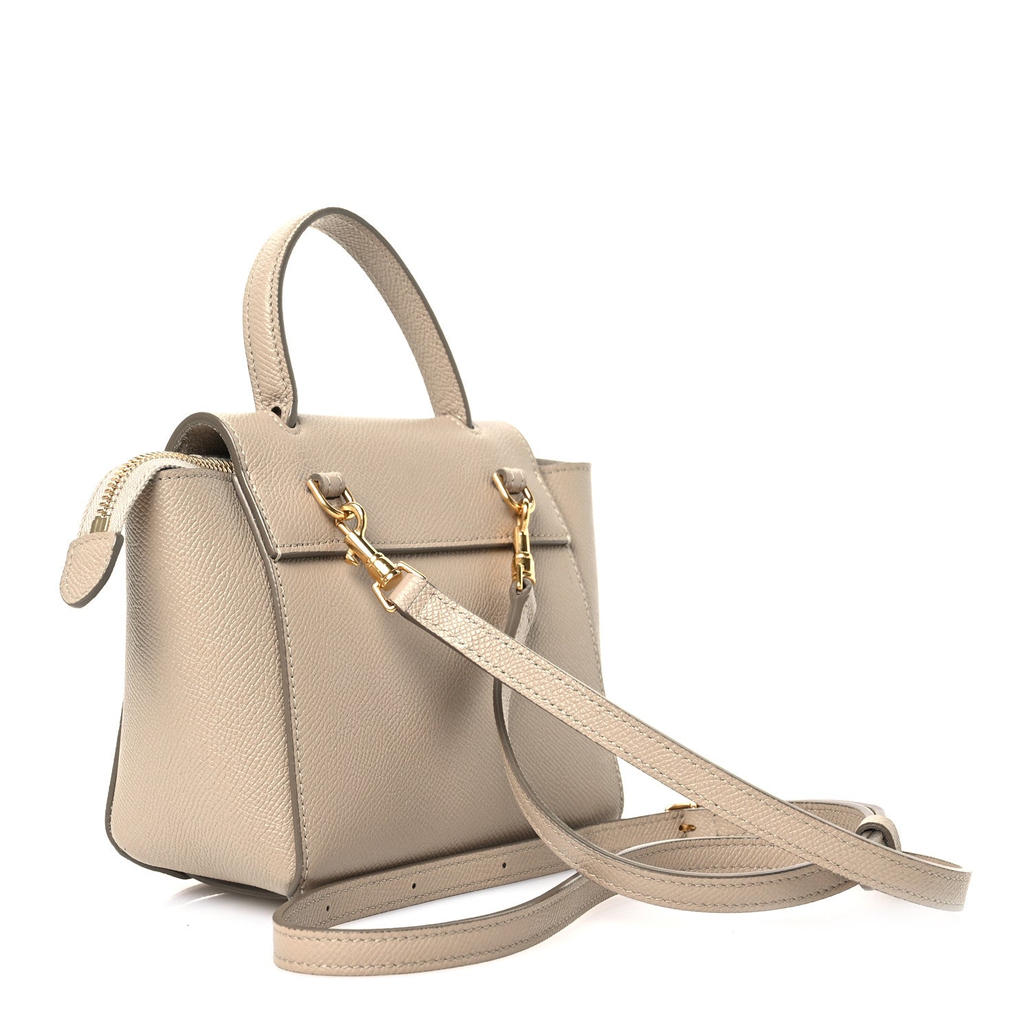 Grained Calfskin Pico Belt Bag Light Taupe