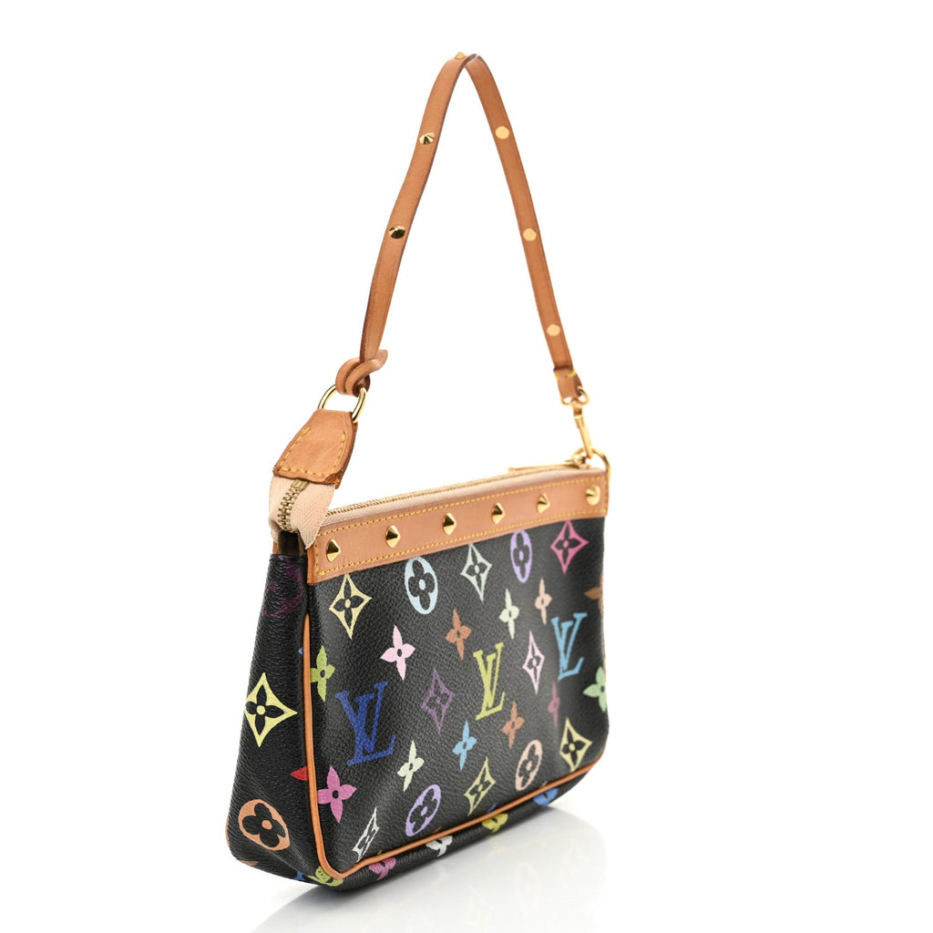 Monogram Multicolor Pochette Accessories Black