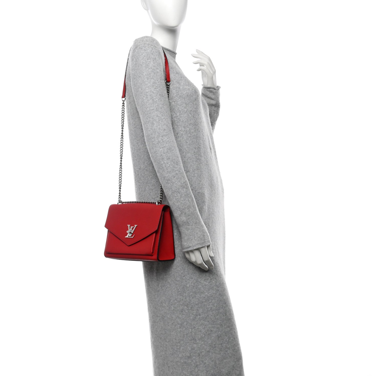 Soft Calfskin Mylockme Chain Bag BB Rubis