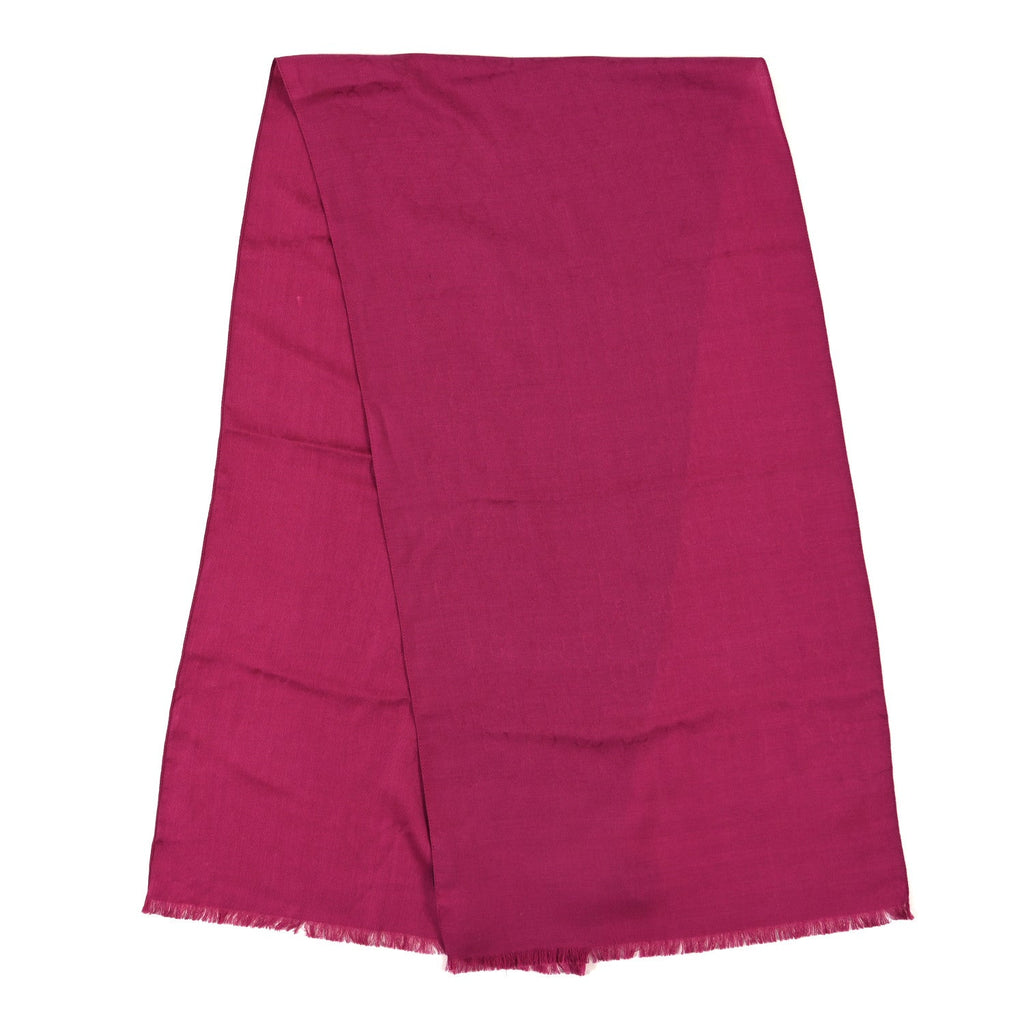 Wool Silk GG Monogram GGNat Scarf Fuchsia