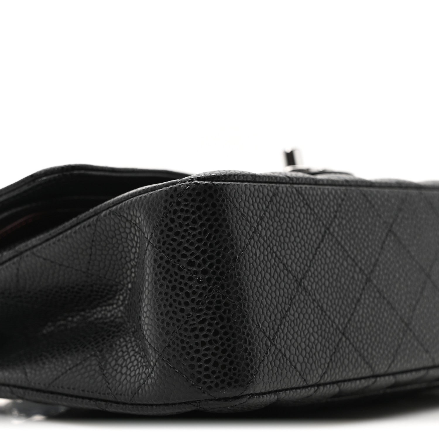 Caviar Quilted Small Double Flap Black