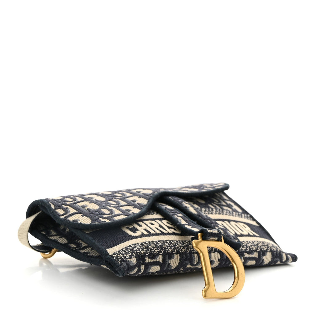 Oblique Slim Saddle Pouch Blue