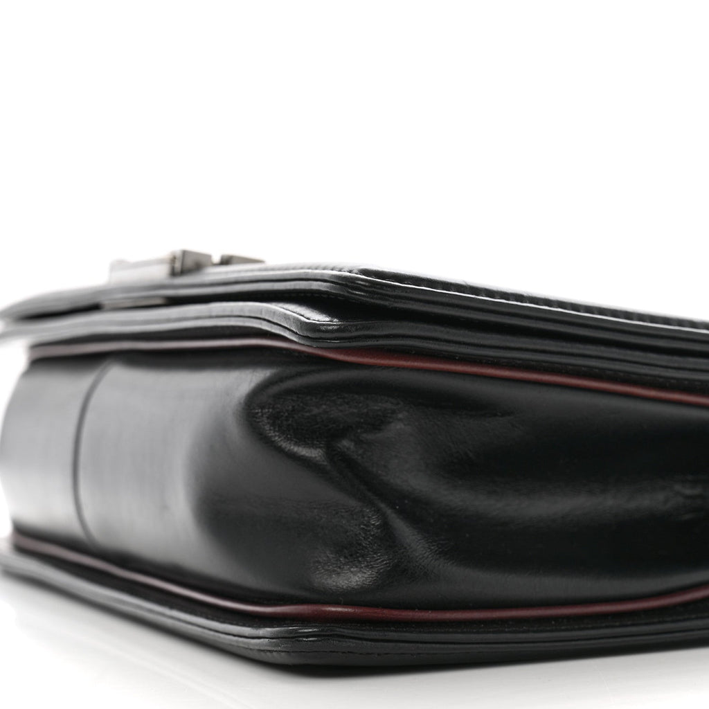 Calfskin Embossed Medium Paris Salzburg Boy Flap Black