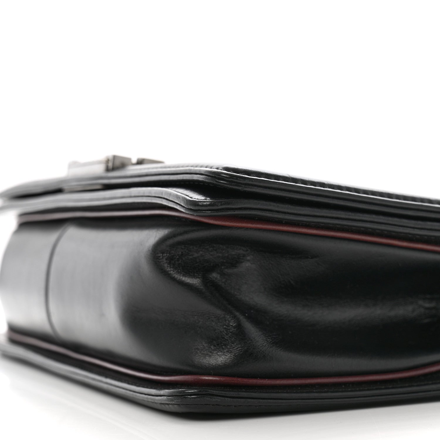 Calfskin Embossed Medium Paris Salzburg Boy Flap Black