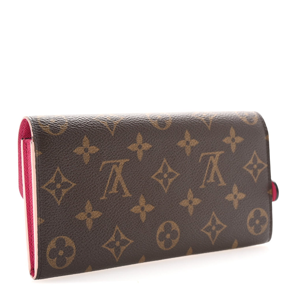 Monogram Bloom Flower Emilie Wallet Fuchsia