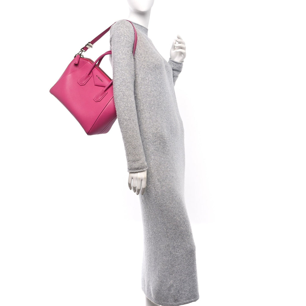 Sugar Goatskin Small Antigona Fuchsia