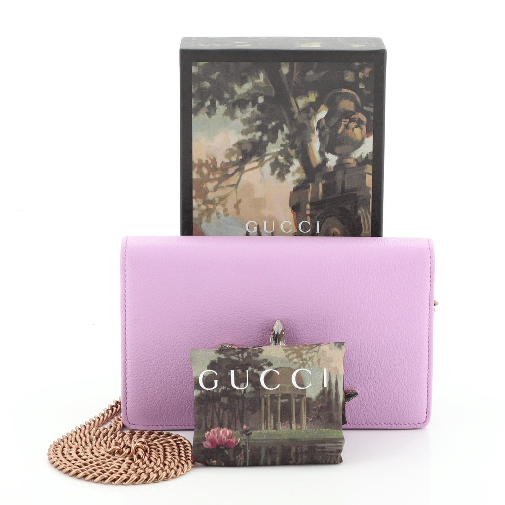 GG Marmont Chain Wallet Embellished Leather Mini