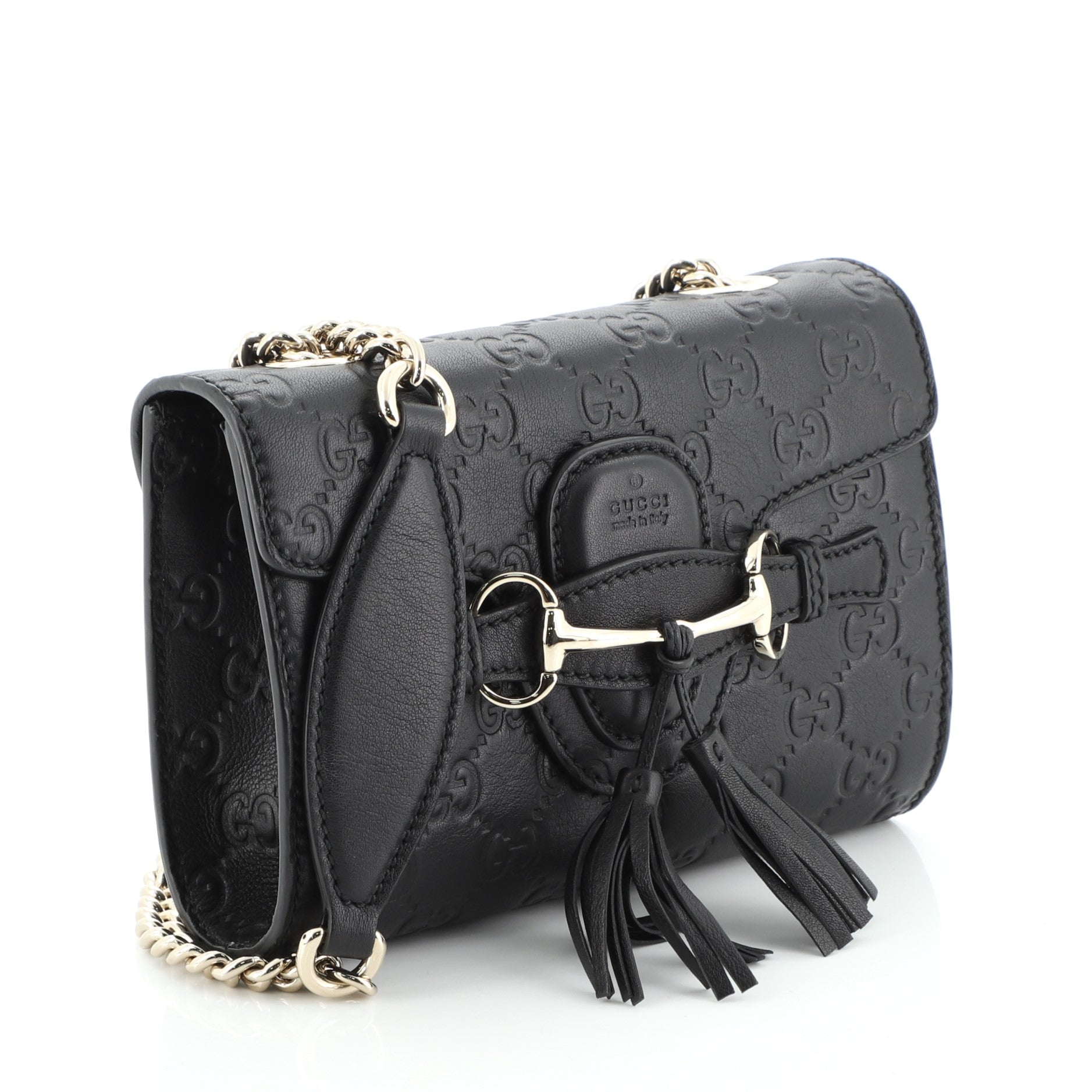 Emily Chain Flap Bag Guccissima Leather Mini