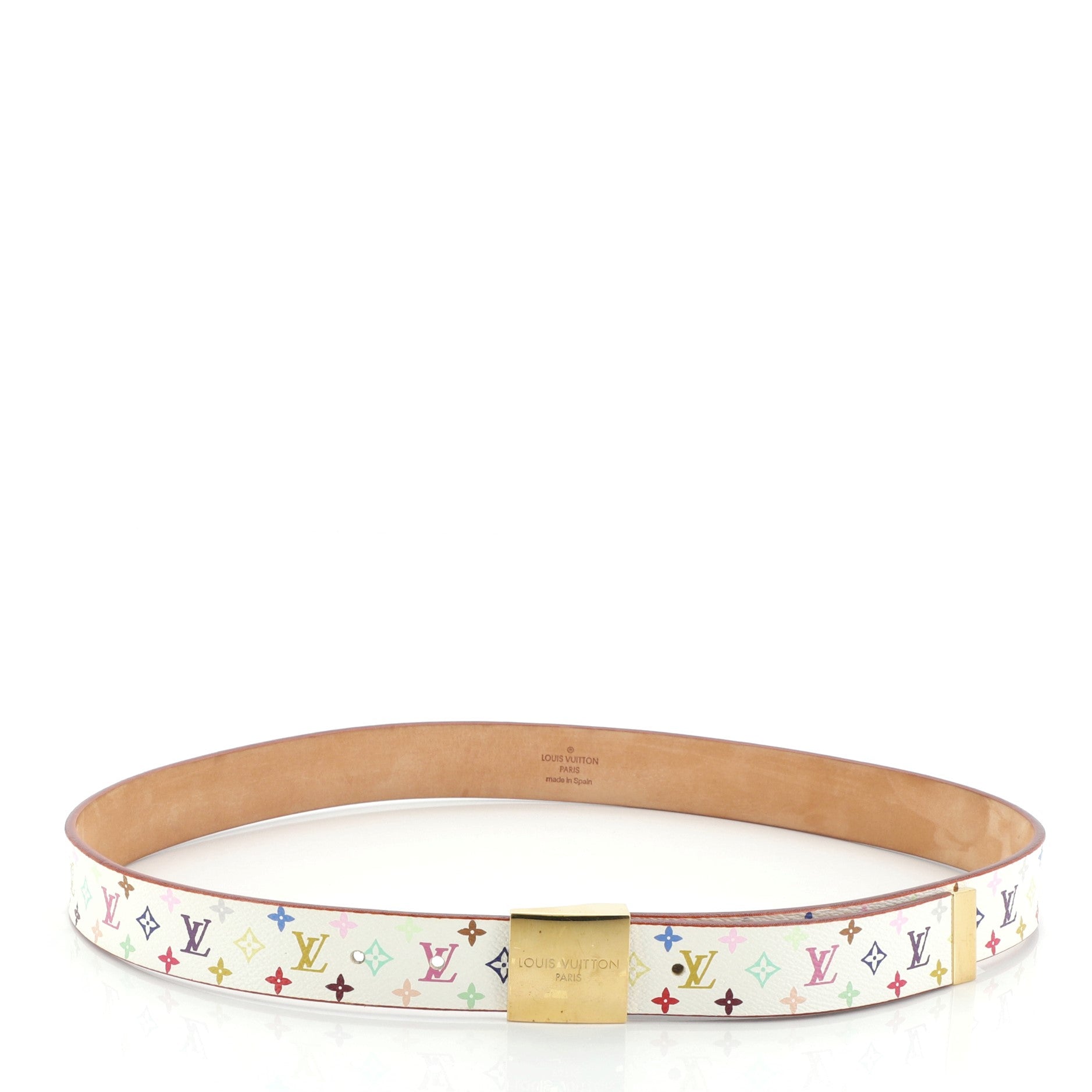 Ceinture Carre Belt Monogram Multicolor Thin 90