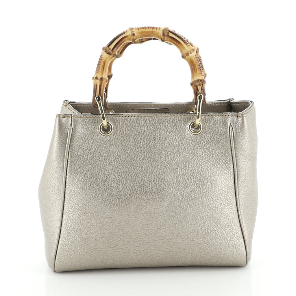Bamboo Shopper Tote Leather Mini