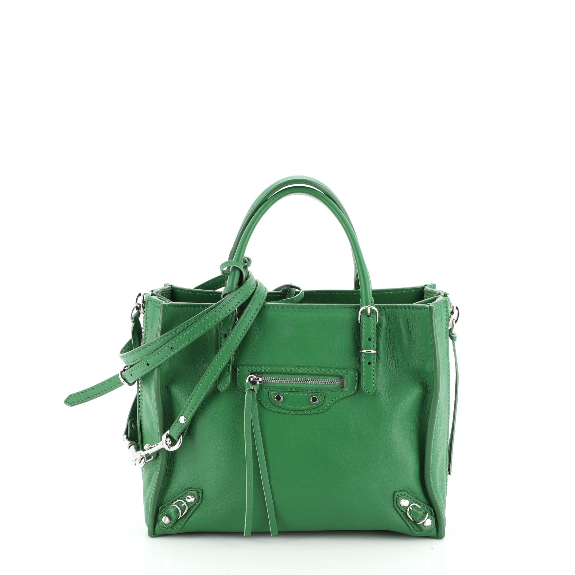Papier A4 Zip Around Classic Studs Bag Leather Mini