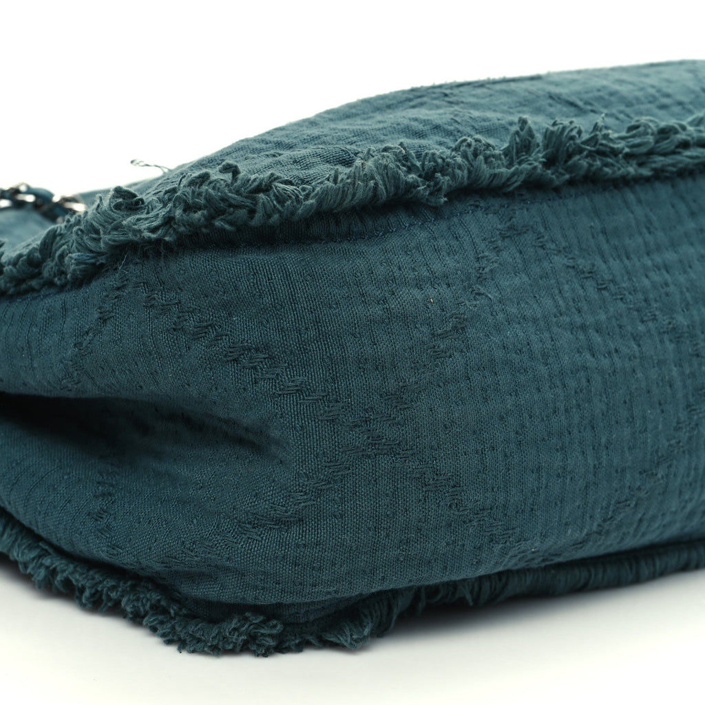 Canvas Large Double Face Shopping Tote Green