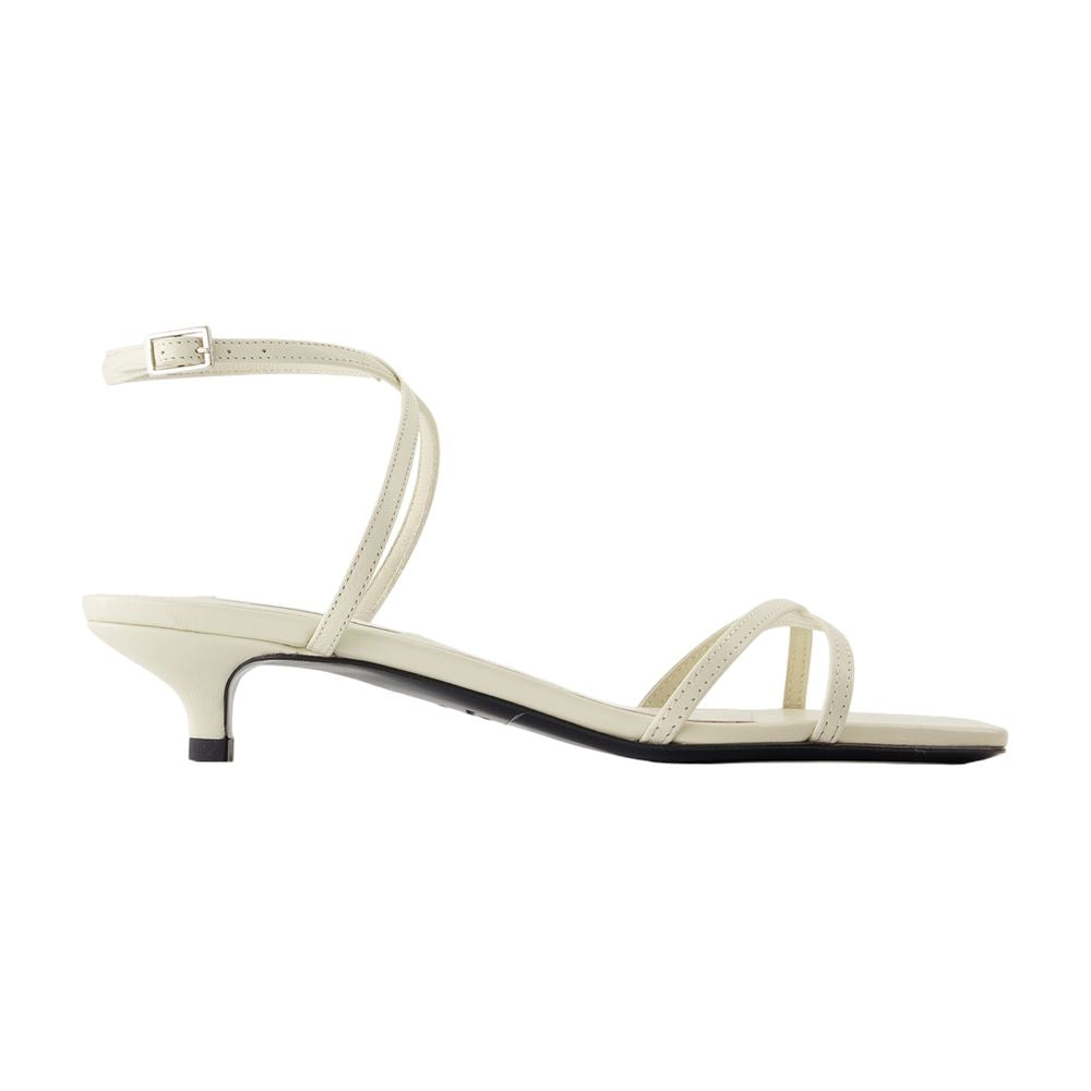 Women's Crossover Sandals - TOTEME - Leather - White