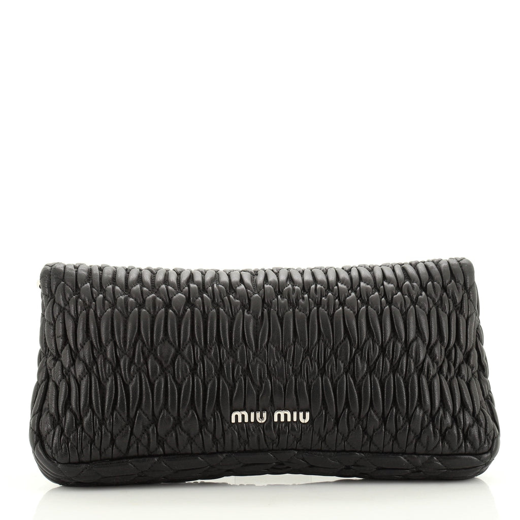 Crystal Clutch Matelasse Leather Medium