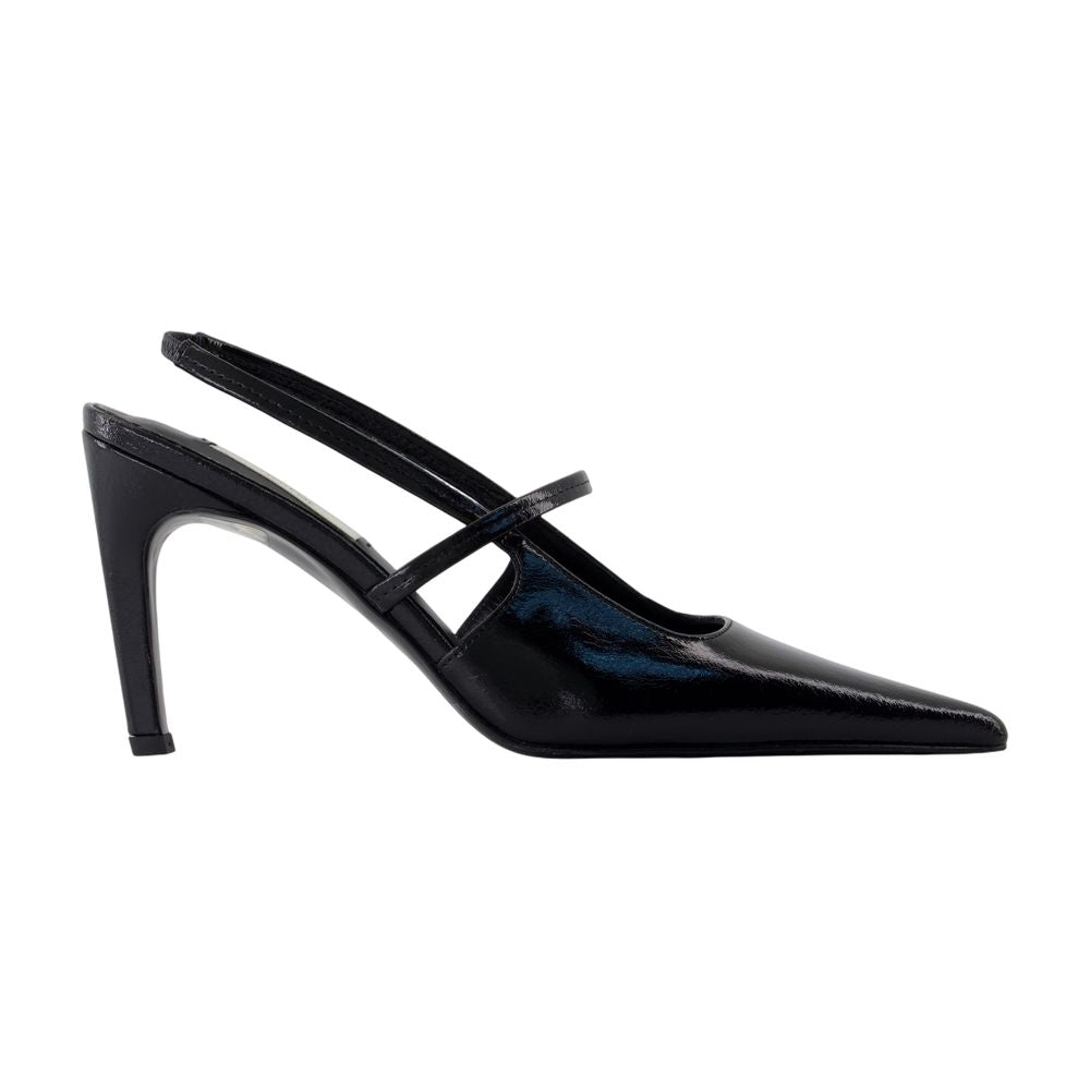 Women's Naplack Stiletto Slingbacks - TOTEME - Leather - Black
