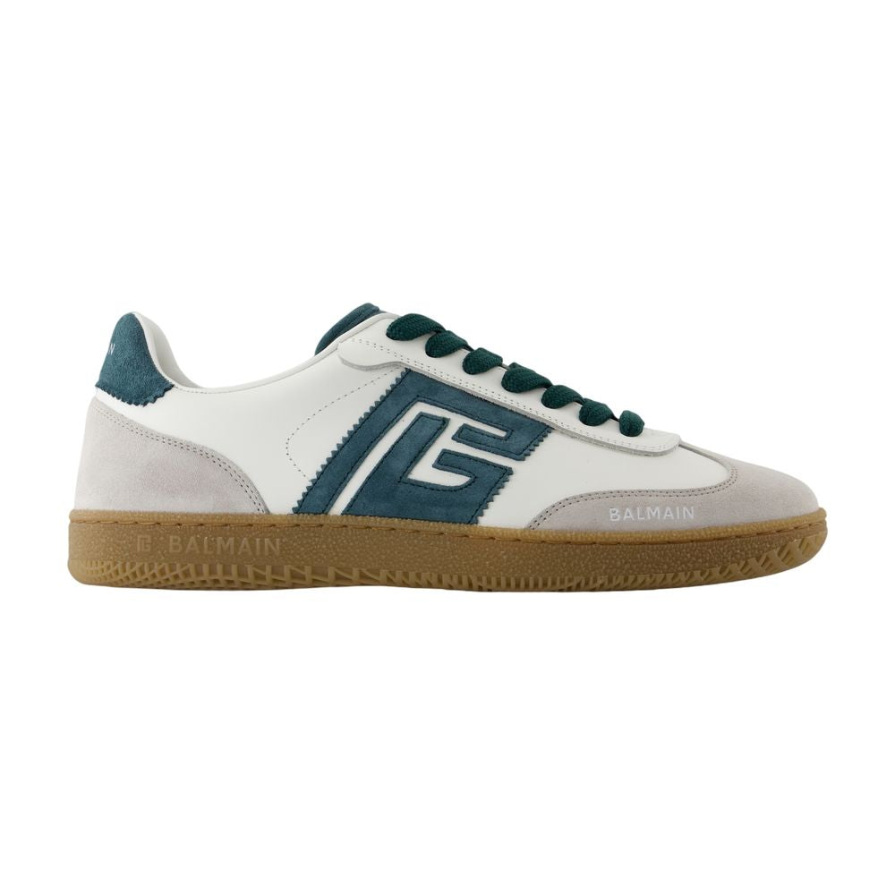 Women's Balmain Swan Sneakers - Balmain - Leather - Green