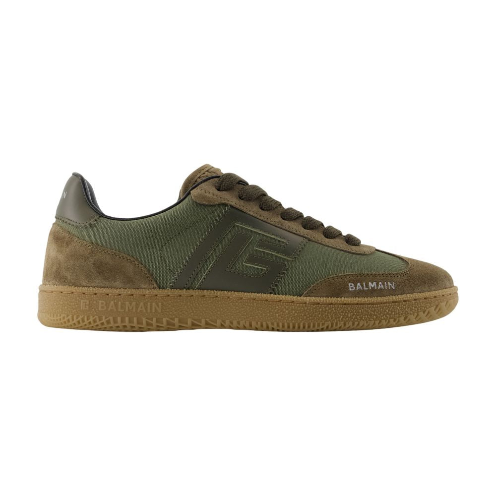 Women's Swan Sneakers - Balmain - Leather - Khaki