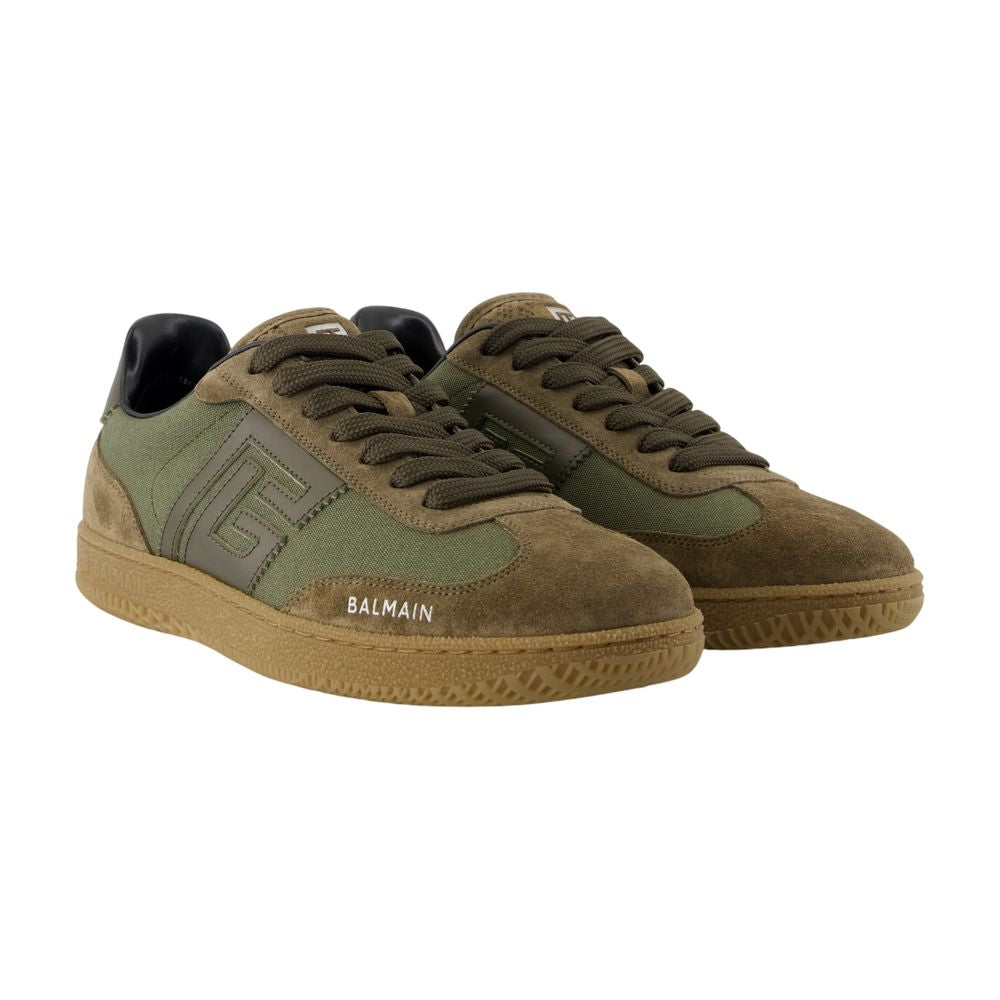 Women's Swan Sneakers - Balmain - Leather - Khaki