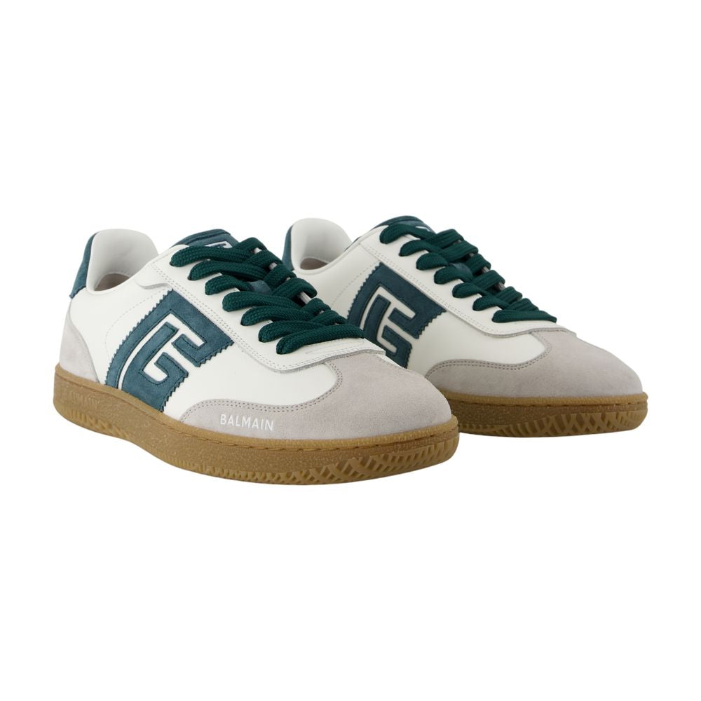 Women's Balmain Swan Sneakers - Balmain - Leather - Green