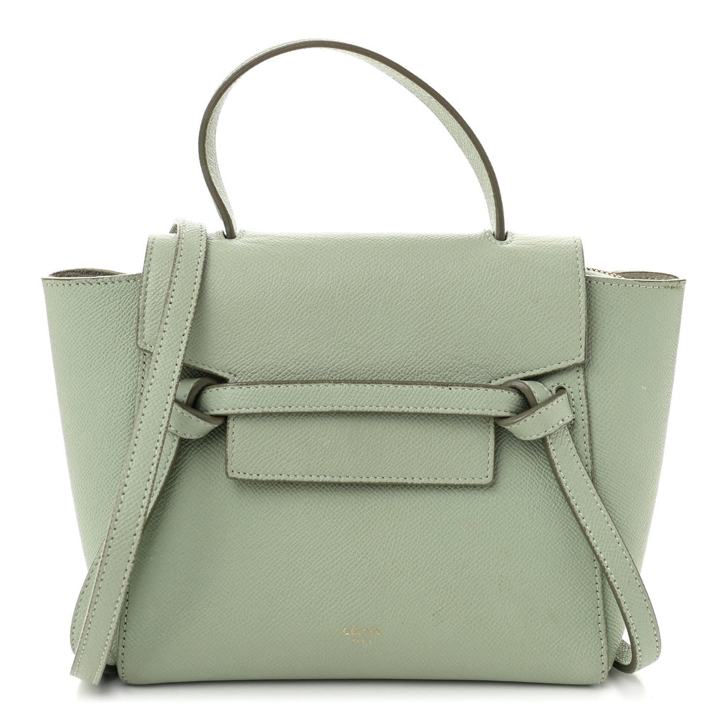 Grained Calfskin Nano Belt Bag Pastel Green