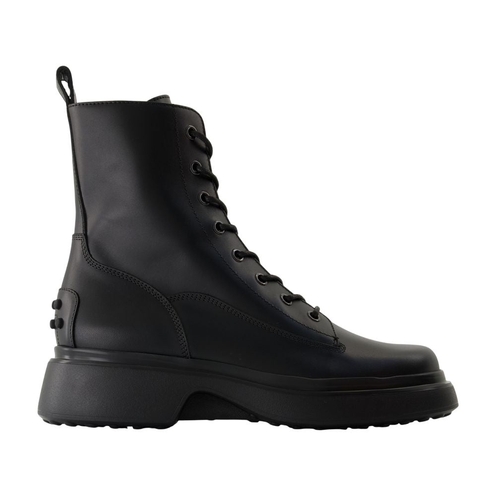 Women's Gomma 74l Ankle Boots - Tod's - Leather - Black