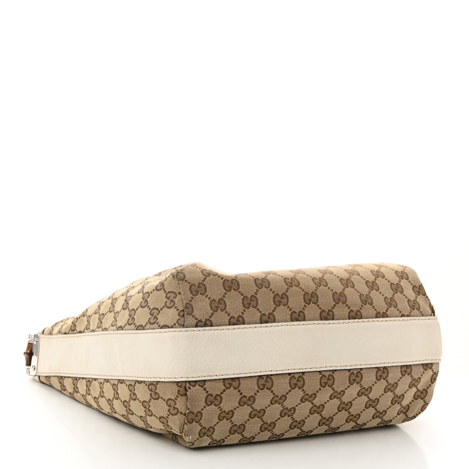Monogram Bamboo Bar Medium Hobo Off White